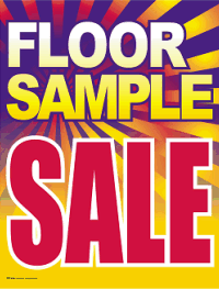 Vinyl Window Sign: Floor Sample Sale