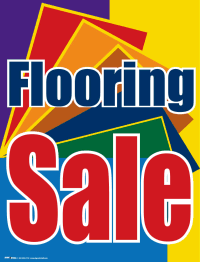Plastic Window Sign: Flooring Sale