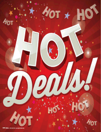 Vinyl Window Sign: Hot Deals!