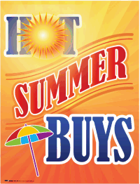 Vinyl Window Sign: Hot Summer Buys