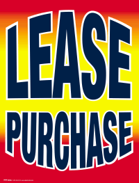 Vinyl Window Sign: Lease Purchase