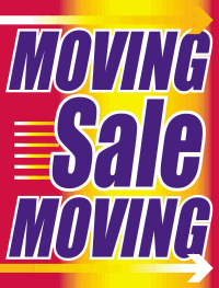 Vinyl Window Sign: Moving Sale