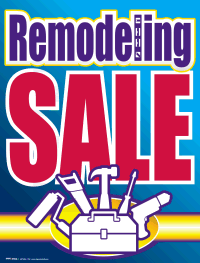 Vinyl Window Sign: Remodeling Sale