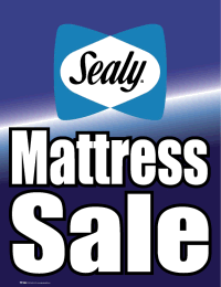 Vinyl Window Sign: Sealy Mattress Sale
