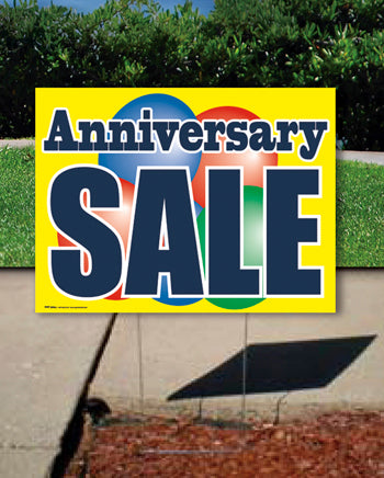 Coroplast Yard Sign: Anniversary Sale
