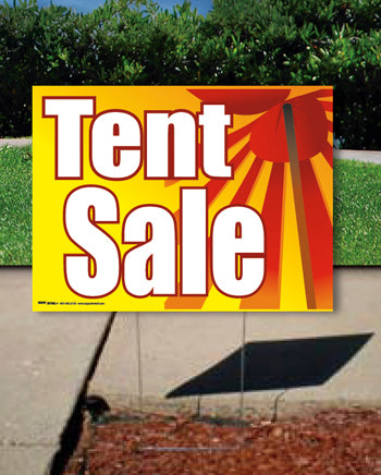 Coroplast Yard Sign: Tent Sale
