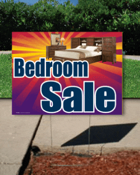 Coroplast Yard Sign: Bedroom Sale