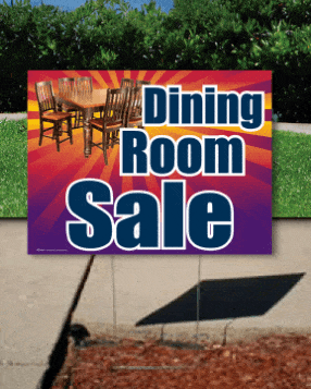 Coroplast Yard Sign: Dining Room Sale