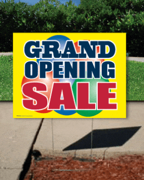 Coroplast Yard Sign: Grand Opening SALE