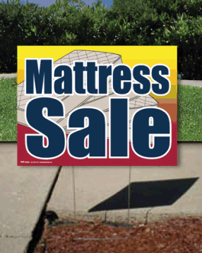 Coroplast Yard Sign: Mattress Sale (No Stakes Included)