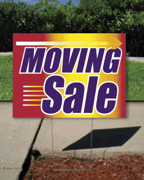 Coroplast Yard Sign: Moving Sale
