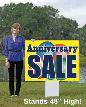 Giant XL Double-Sided Yard Sign: Anniversary Sale