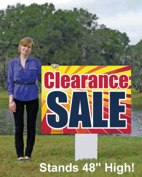 Giant XL Double-Sided Yard Sign: Clearance Sale