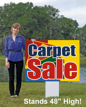 Giant XL Double-Sided Yard Sign: Carpet Sale