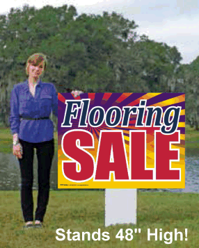 Giant XL Double-Sided Yard Sign: Flooring Sale