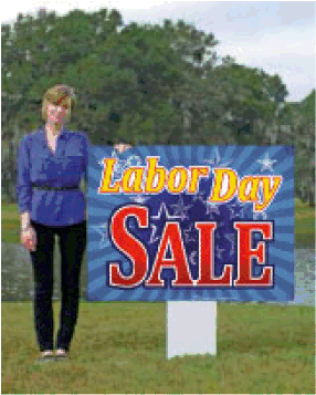 Giant XL Double-Sided Yard Sign: Labor Day Sale