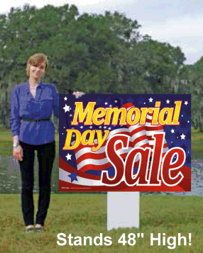 Giant XL Double-Sided Yard Sign: Memorial Day Sale