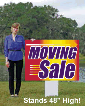 Giant XL Double-Sided Yard Sign: Moving Sale