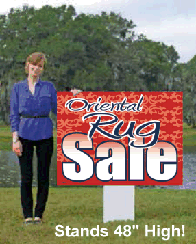 Giant XL Double-Sided Yard Sign: Oriental Rug Sale