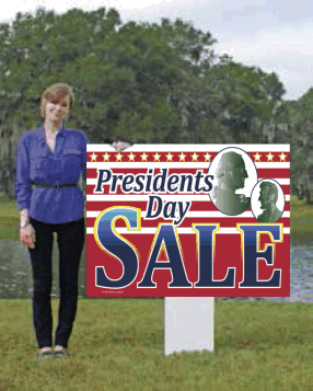 Giant XL Double-Sided Yard Sign: Presidents Day Sale (No Stakes Included)