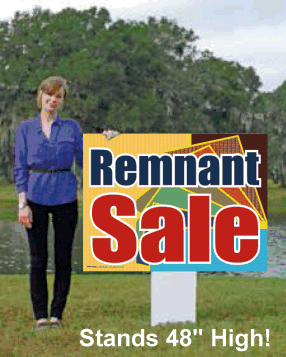 Giant XL Double-Sided Yard Sign: Remnant Sale (No Stakes Included)