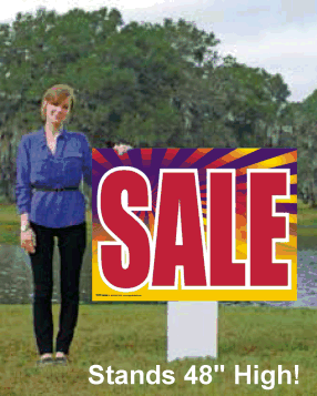 Giant XL Double-Sided Yard Sign: Sale