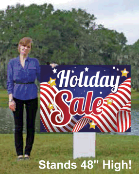 Giant XL Double-Sided Yard Sign: Stars Holiday Sale
