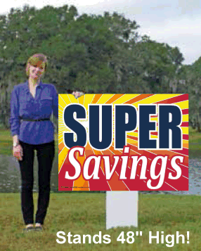 Giant XL Double-Sided Yard Sign: Super Savings