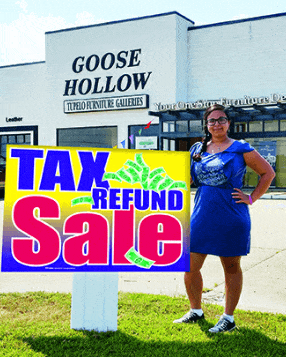 Giant XL Double-Sided Yard Sign:Tax Refund Sale