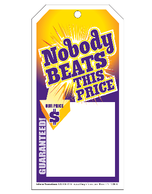String Tags: (Pack of 100) Nobody Beats Our Price